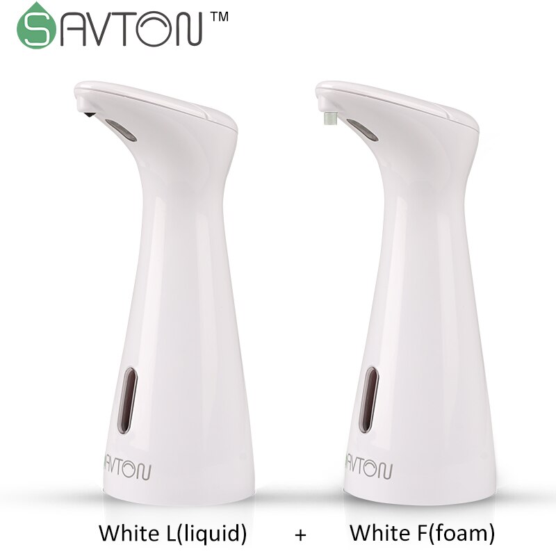 Savton Intelligente Automatische Zeepdispenser Inductie Kinderen Hand Wasmachine Voor Keuken Badkamer Slimme Dispenser: White L  White F