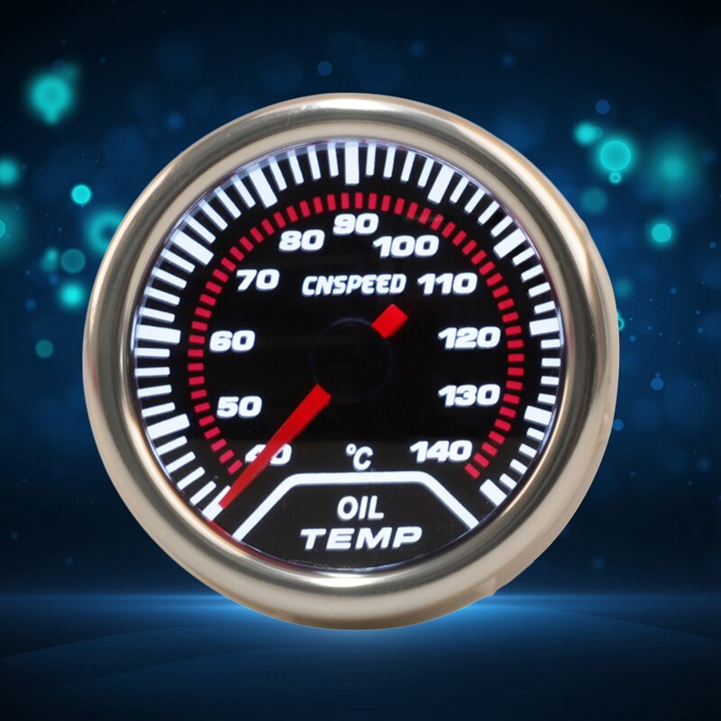 40-140 ℃ 100-280 ℉ Olie Temp Temperatuurmeter Verlichte Rode Naald Indicator Digitale Pointer Voor 12V 52Mm 2 "Universal Auto
