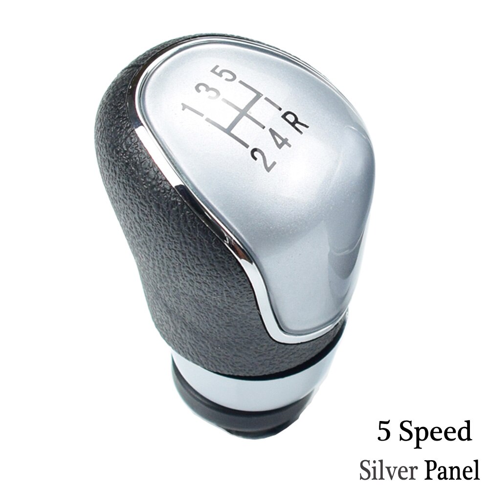 Gear Shift Knob With Dustproof Cover Drive Head Stick Shifter Handle For Ford Focus 2 MK2 FL C-MAX 2006 MK3 MK4 MK7 Galaxy: 5Speed-Silver-Head