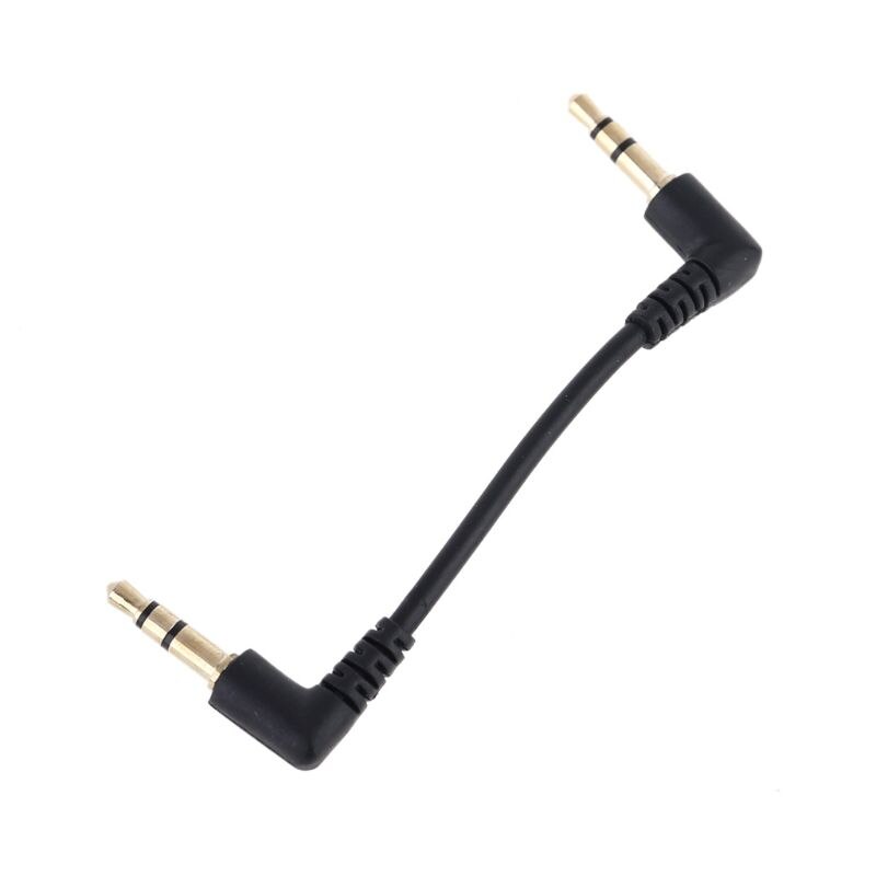 Dual cable , 90- degree right angle, 3,5mm jack plug to plug, stereo aux cable