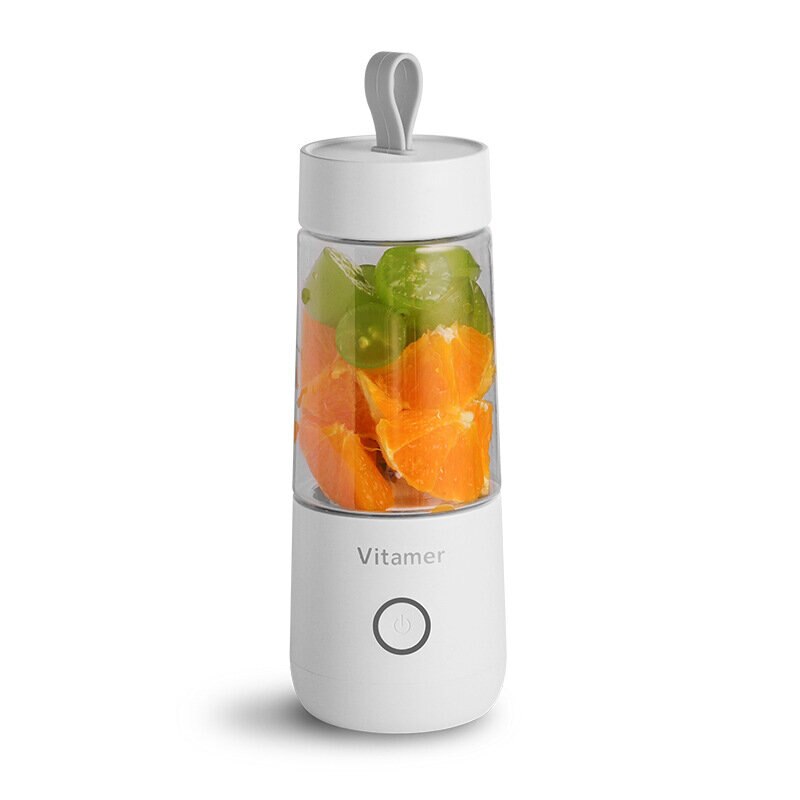 Vitamer 65w 350ml usb automatisk frugt juicer flaske diy elektrisk saftpresser maskine: Hvid