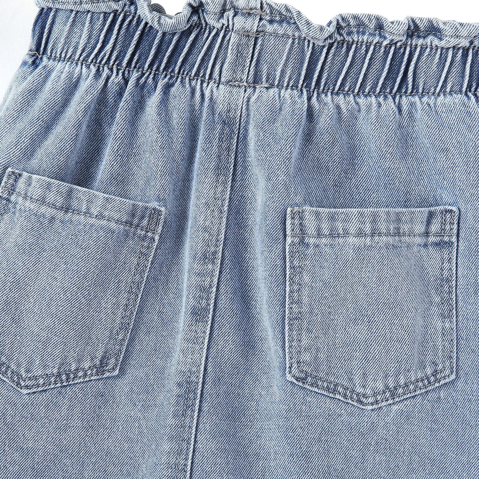 Kids Baby Meisjes Denim Rok Zomer Meisjes Effen Kleur Gekleurde Knop Rok Met Schuine Zakken Outfits Voor 4-10T