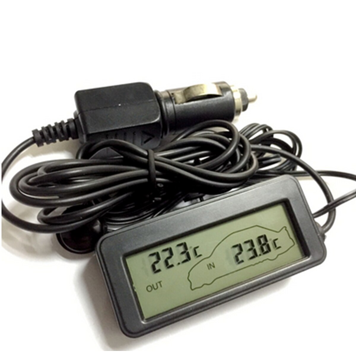 1PC Mini Lcd-scherm Digitale Thermometer Auto Inter/Exter Thermometer Ingebed Elektronische Digitale Thermometer 35