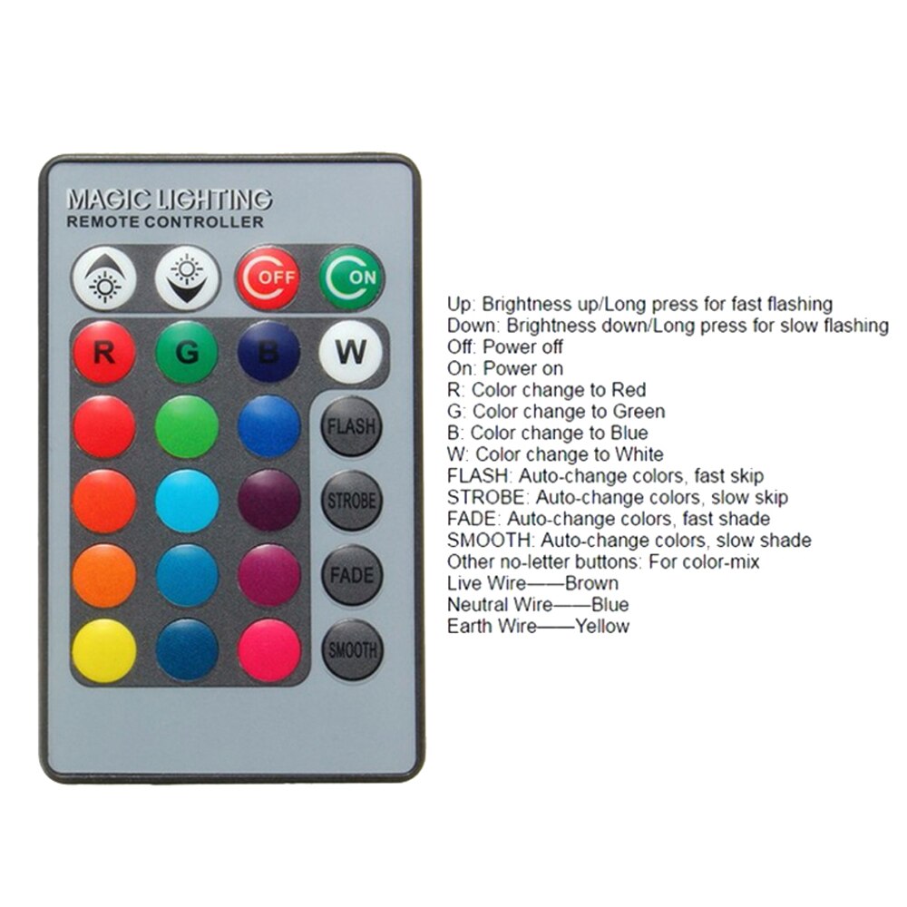 SNEWVIE 10W Waterproof Spotlight Landscape Lighting For Underwater Fountain Pool Light RGB With Remote Control