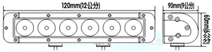 9 ~ 70v/20w led-körljus led-arbetsljusramp led-terrängljus för lastbil, släpvagn, suv, tekniskt fordon, atv, båt