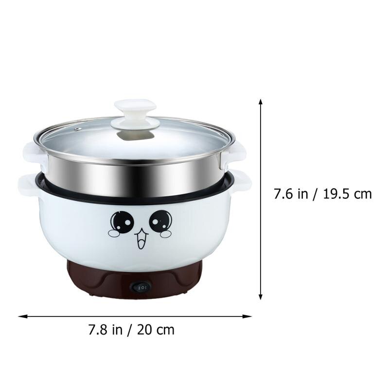 1 Set Double-Layer Pot Elektrische Pot Kleine Multifunctionele Stoom Pot (Uk Plug): Default Title