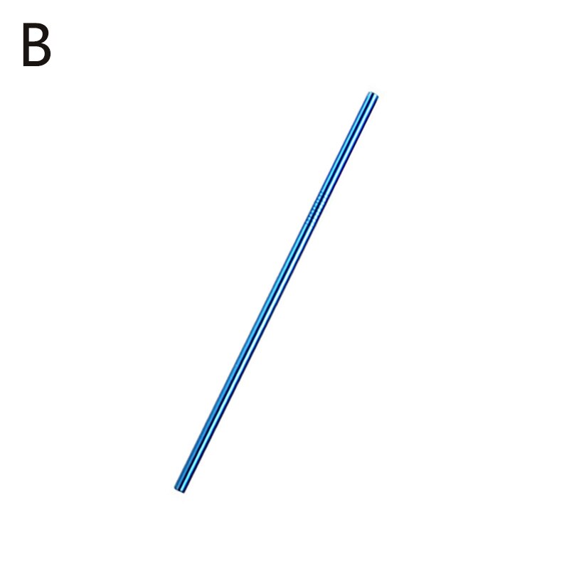 Reusable Metal Drinking Straws 304 Stainless Steel Sturdy Bent Straight Drinks Straw Colourful Party Bar Accessory: 06-B