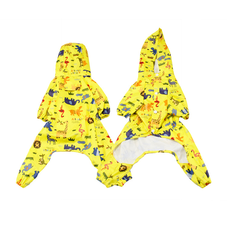 Chubasquero con estampado de cuatro patas para perro, impermeable, suministros para perro, ropa para mascotas: 6XL
