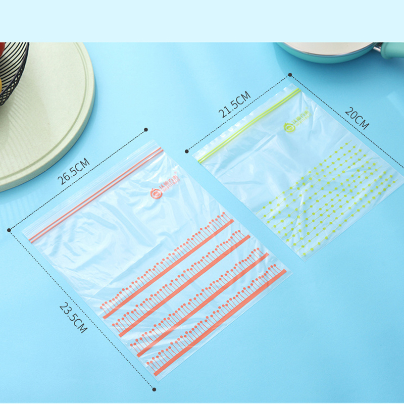 50Pcs/Set Reusable Food Storage Bags Plastic Food Packaging Bags Keep Fresh Leakproof Kitchen Storage Organization