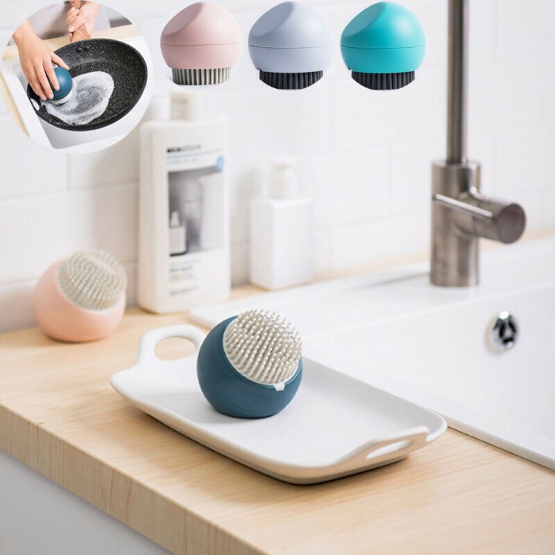 Silicone Dishwasher Cleaning Brush Scrubbers Kitchen Washing Tools Accessories