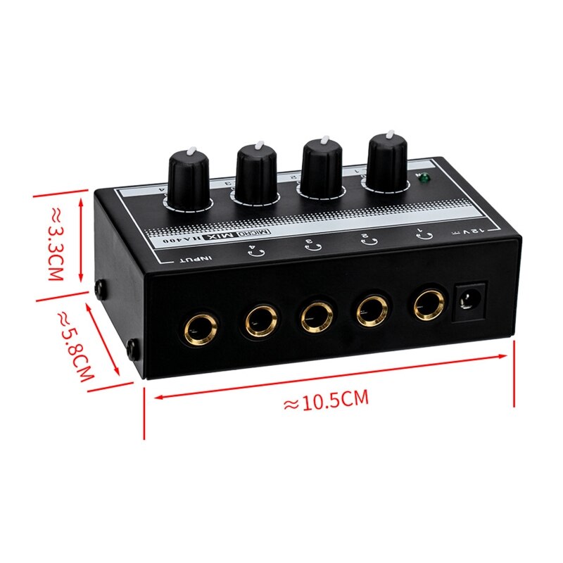 4Way Headphone Amplifier 6.35mm Jack Input Jack Earphone Amplifier 80 Ohm Output Impedance Kits T84D