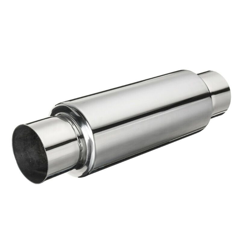 "Universal Exhaust Turbine Muffler Resonator Stainless Steel 2.5"" Inlet/Outlet