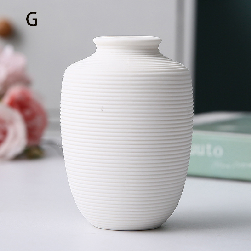 Malé keramické vázy, jednoduché bytové dekorácie, dekorácie do obývačky, kvetináče na suché kvety, ručné práce, hydroponické vázy: Oranžová