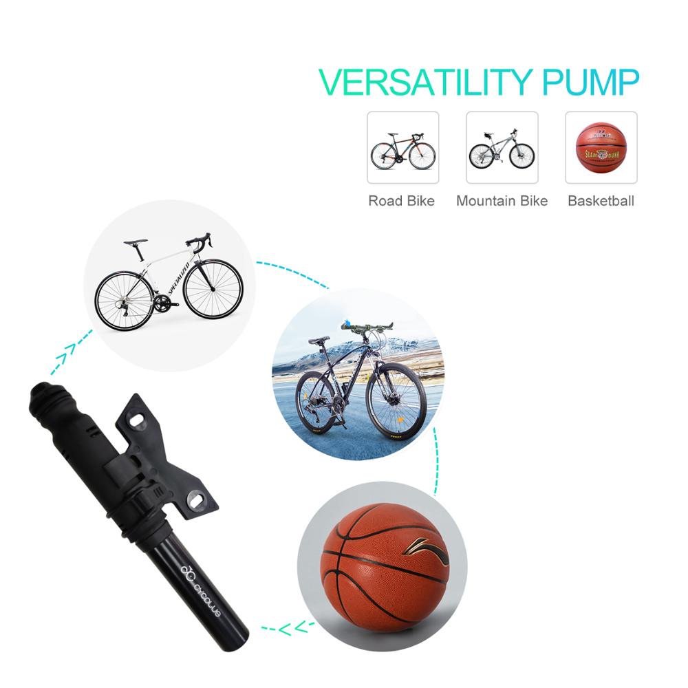 CYCPLUS Bicycle Pump Mini Pumpe for Bike Cycling Inflator Accessories 110PSI Portable Aluminum Alloy Presta Schrader Valve pump