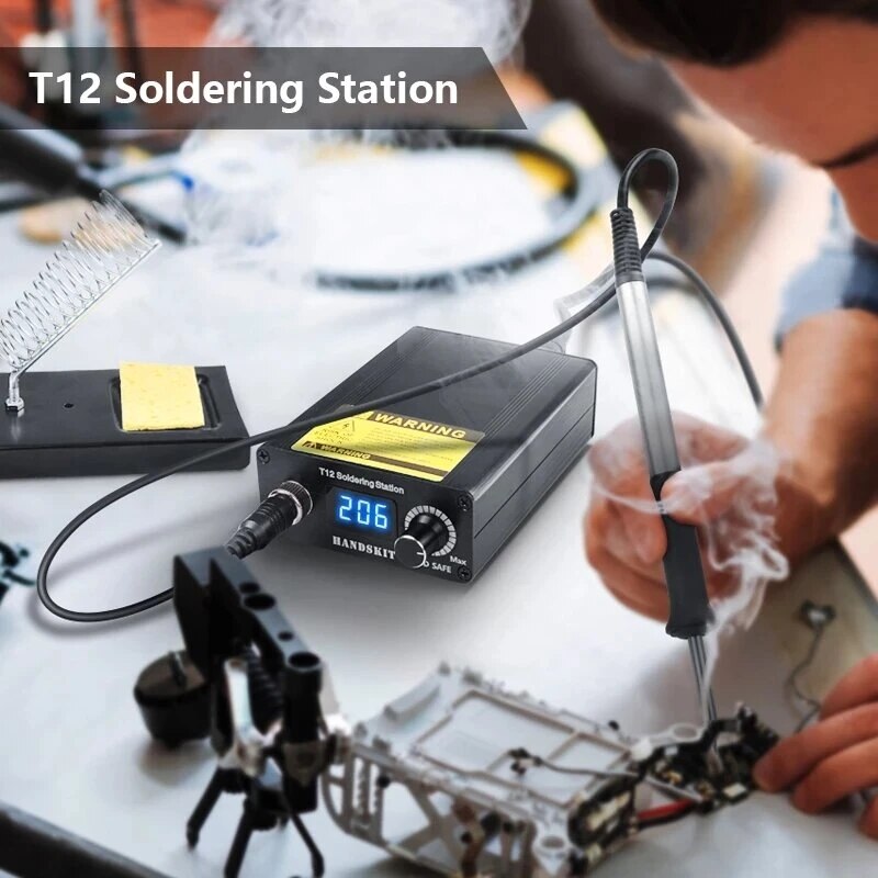 T12 Soldering Station Infrared Soldering Station Portable BGA Rework Station Welding Tools 200-450℃ with T12-K T12-BL Soldering