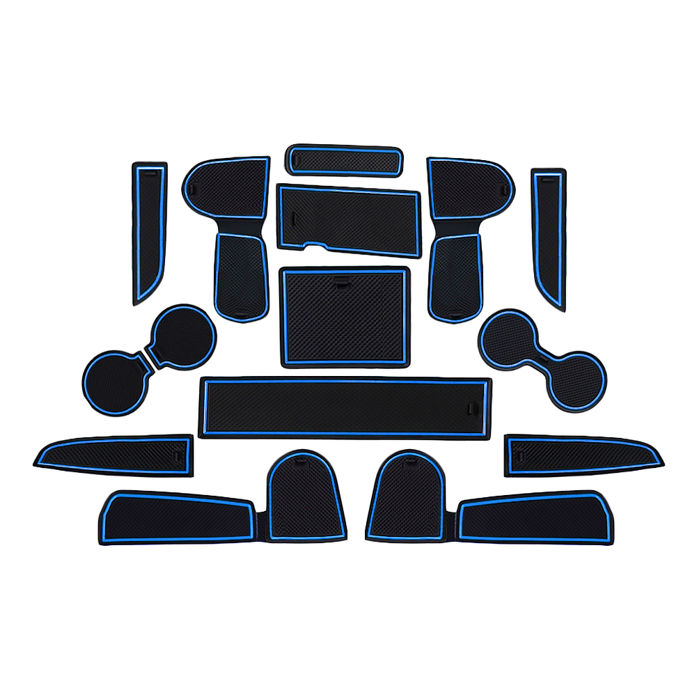 RUIYA for Kia Ceed / XCeed GT Car Door Groove Mat Anti-slip Slot Pad Auto Interior Ceed Accessories: Blue