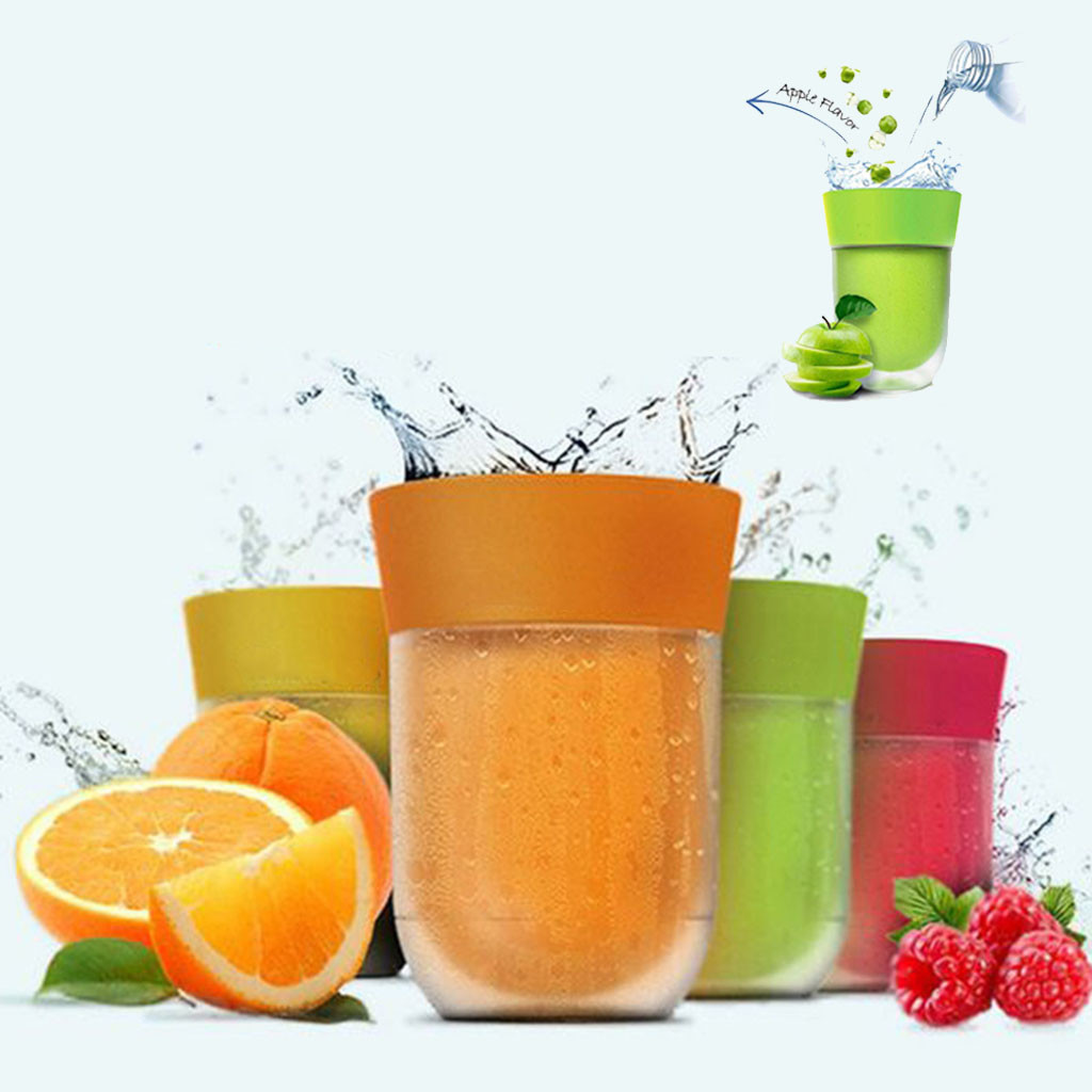 Frukt lukt kopp magisk låve vann tåteflaske rotert baby læringe drikke plast kopp leie vann lukt juice kopp