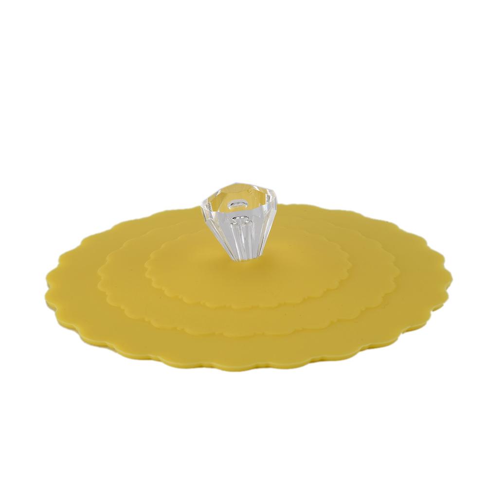1pc søte frukter pryder vann drikkebeger lokk silikon anti-støv bolle deksel kopp forseglinger glass krus lokk tekopp deksler diameter 10cm: K