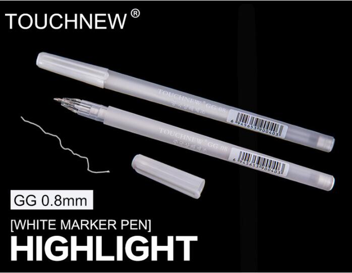Markers Witte Markeerstift Kantoor School 0.8mm Schets Fine Liner Pen Scribble Pen Verf Art Markers Verf Marker