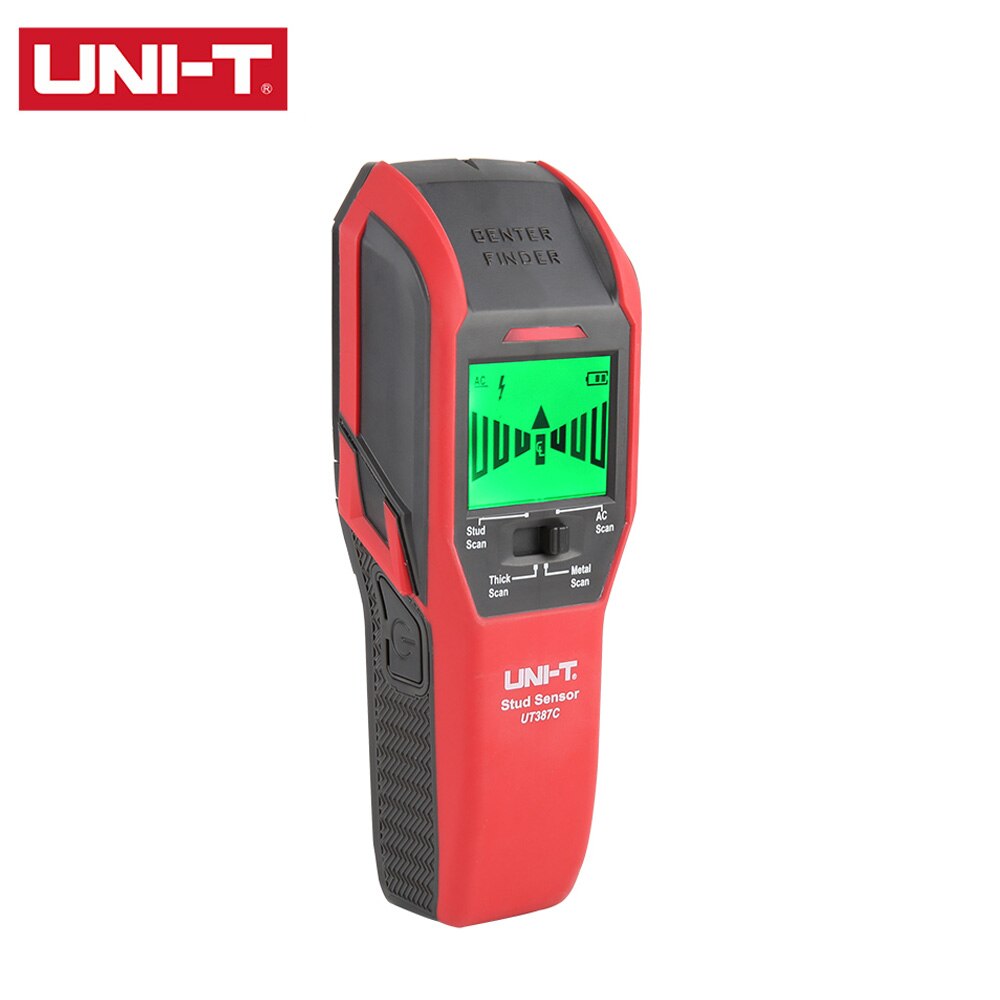 UNI-T 4 in 1 Wall Scanner Metal Detector UT387C AC Voltage Live Wire Wood Stud Finder Copper LCD HD Display Buzzer Calibration