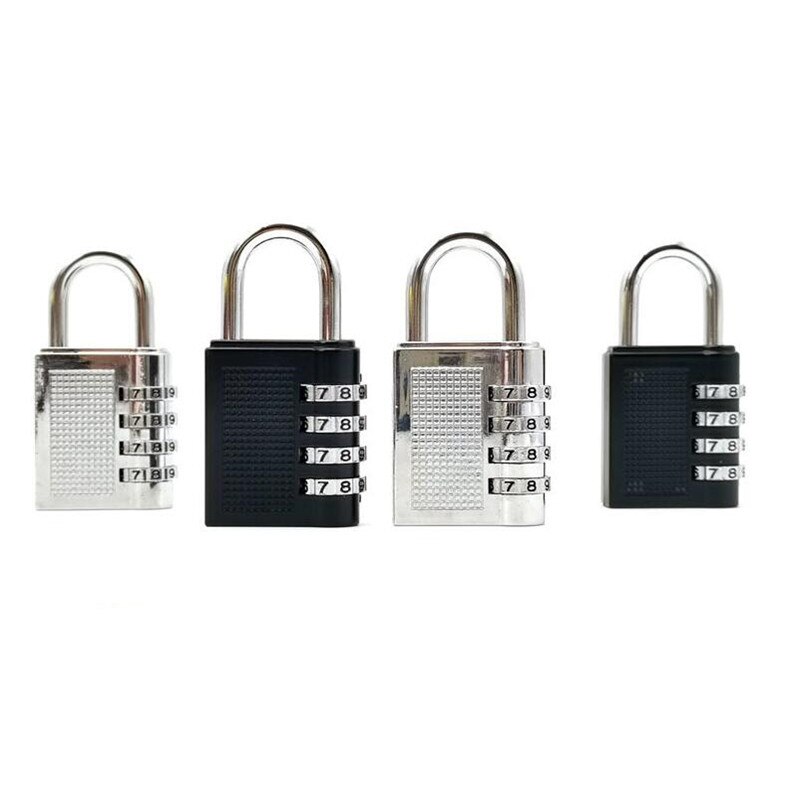 Large Heavy Duty 4 Dial Digit Combination Lock Weatherproof Security Padlock for Outdoor Luggage Travel Gym Safely Code Lock