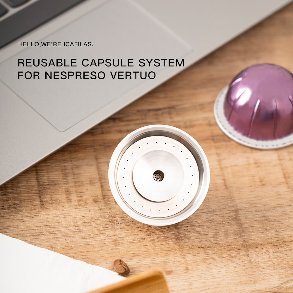 RECAFIMIL Wiederverwendbare Kapsel Für Nespresso Vertuo Nächsten Kaffee Filter Espresso Vertuoline Barista Accesorios Stahl Schote Große Tasse