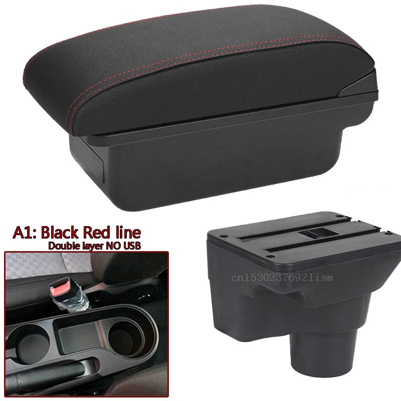 per Kia Rio 4 bracciolo per Kia Rio 4 x-linea scatola bracciolo auto Russi 2017 2018 2019 2020 2021 accessori auto interni facile da installare: A rosso linea  no USB