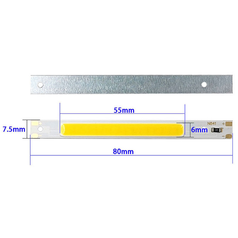Cob led strip 80 x 7.5mm 3.7v universal ultra bright led strip ljus vit varm vit röd blå grön för diy flexibel bar strip