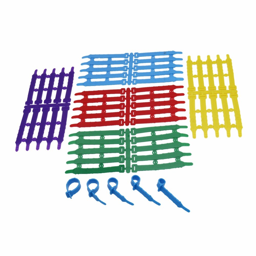 Anillo para pies de animales de granja, pollo, codorniz, Paloma, 5 colores, PVC de suave, 50 Uds.