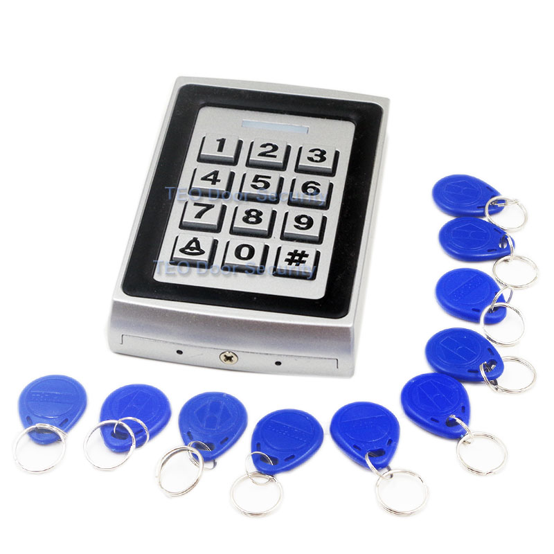 2000Users Matal Case Waterproof Door Access Control Controller Proximity RFID Reader with Keypad Built in Buzzer