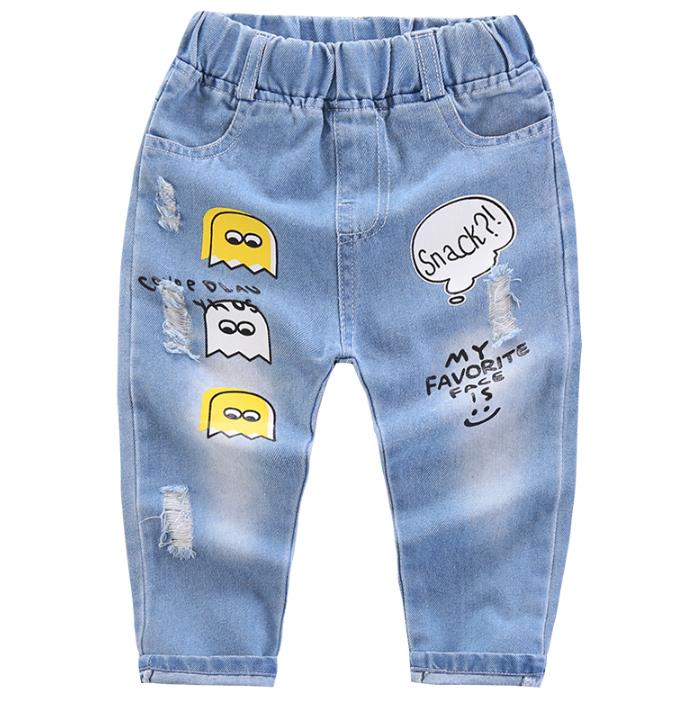Children's jeans baby ripped pants baby children's... – Grandado