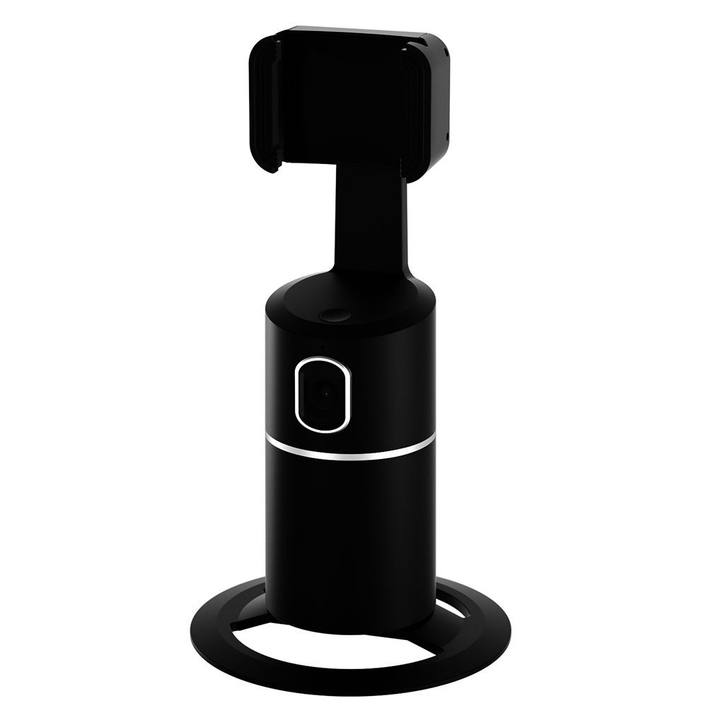 Selfie-stick mit 360 rotationen, gesichtserkennung, automatischer objektverfolgung, kamerahalterung, gimbal und fotohalterung für vlogging und live-videoaufnahmen: Schwarz