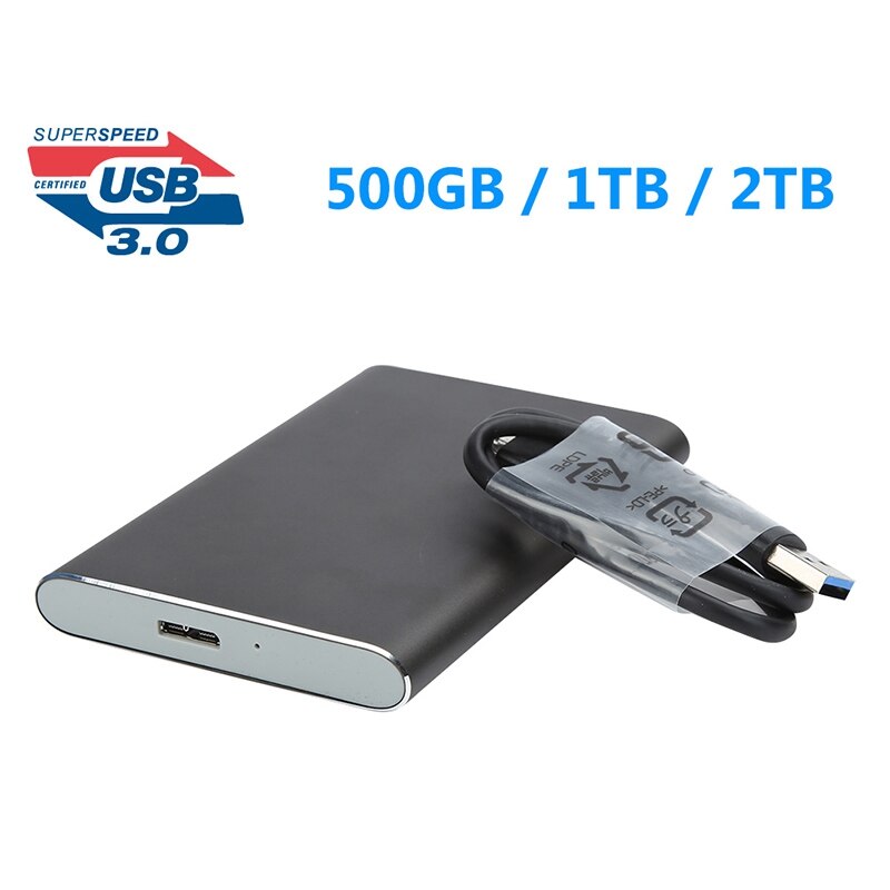 1TB External Hard Drives USB 3.0 2.5Inch Portable Ultra Thin Aluminum Alloy Metal Mobile Hard Disk