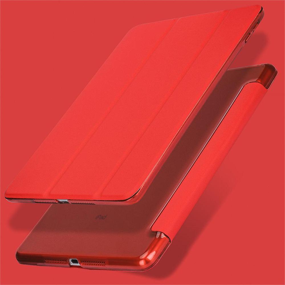 Dunne Case voor iPad 9.7 6th case Funda Ultra slim PU Leather Smart Cover Auto Sleep Cover voor iPad 9.7 case funda: red