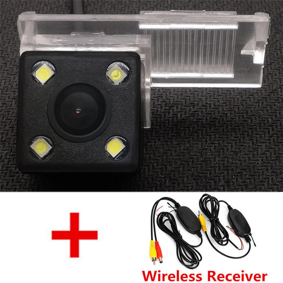 Fisheye Dynamic Trajectory Wireless Car Rear View Camera For Citroen C2 C3 C4 C5 DS3 DS5 DS6 C-Elysee/Peugeot 207 208 301 307 CC: Wireless 4LED / Fixed Parking Line