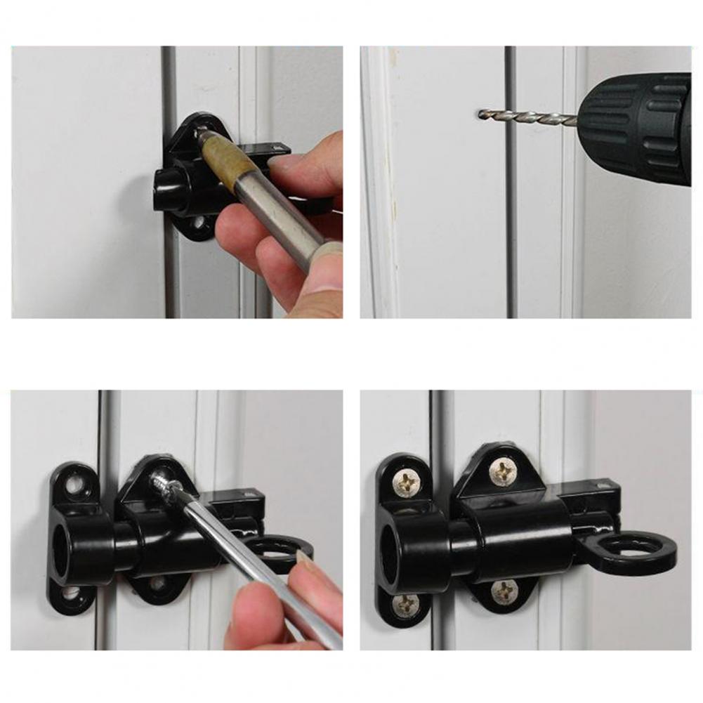 1 Set Bolt Lock Anti-rust Stable Portable Aluminum Alloy Latch Sliding Door Window Lock for Home