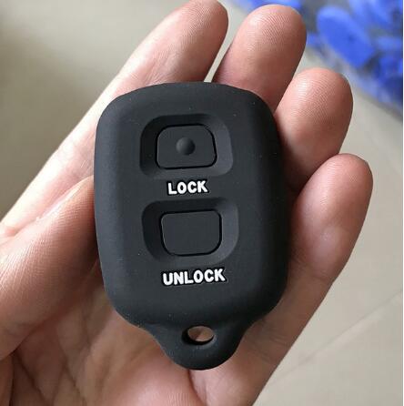 Key Cover Voor Daihatsu Terios 2 Siliconen Autosleutel Cover Beschermd Fob Shell Case Voor Avanza Rush Corolla Ipsum 2 knop Sleutel: black B type
