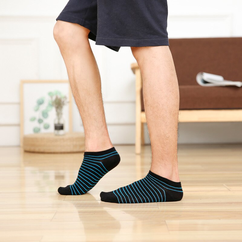 Dippu's no-show bomullsstrumpor korta tubstrumpor lågtoppade fritidsstrumpor studenters strumpor kammad bomull för kvinnor: B svart blå