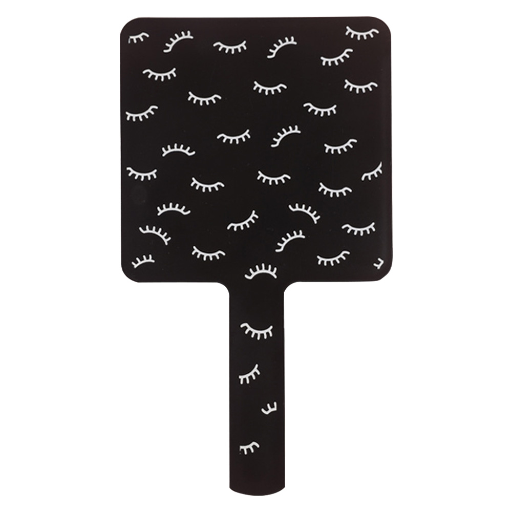 Espejo de maquillaje de mano, espejo de extensión de pestañas portátil para mujeres y niñas, espejos pequeños para la cara, accesorios de mesa de belleza: Marfíl