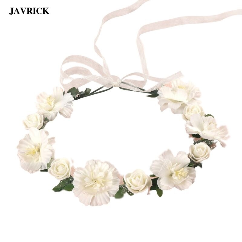 6 Kleuren Adult Kids Onregelmatige Faux Rose Bloem Hoofdband Bloem Meisjes Bridal Wedding Gradiënt Gekleurde Krans Kroon Mesh Hoofddeksel