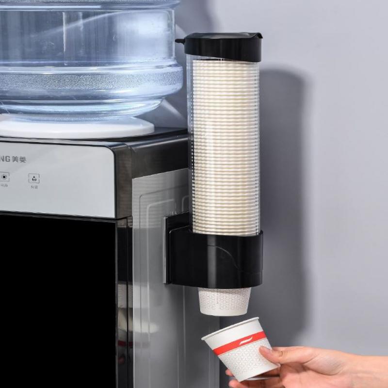 Disposable Glass Holder Automatic Cup Taking Paper Cup Wall-mounted Household Water Dispenser Plastic Cup Holder Shelf: A
