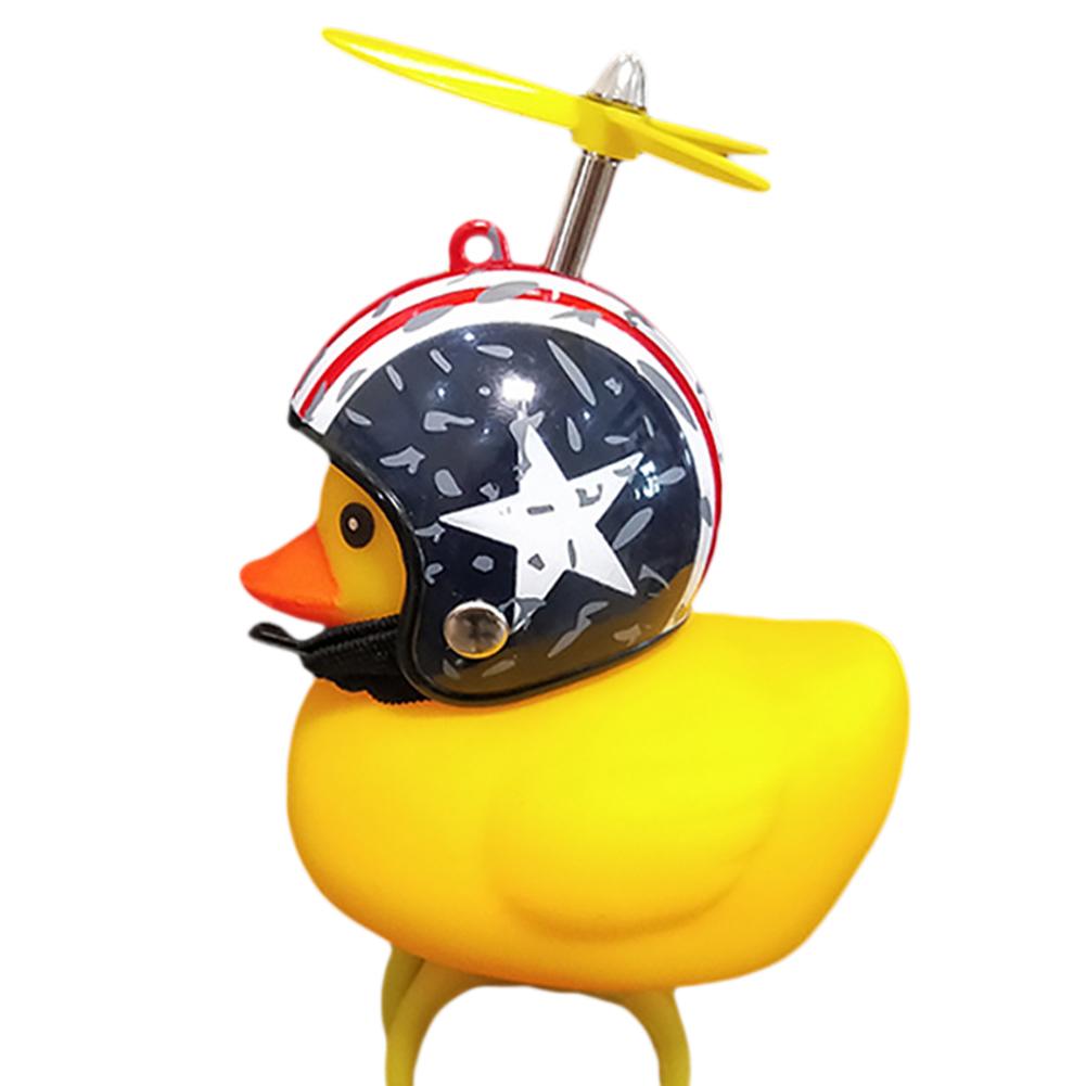 Petit canard jaune forme corne enfants adulte vélo lumière en caoutchouc canard jouet vélo cloche vélo décoration ornement: G