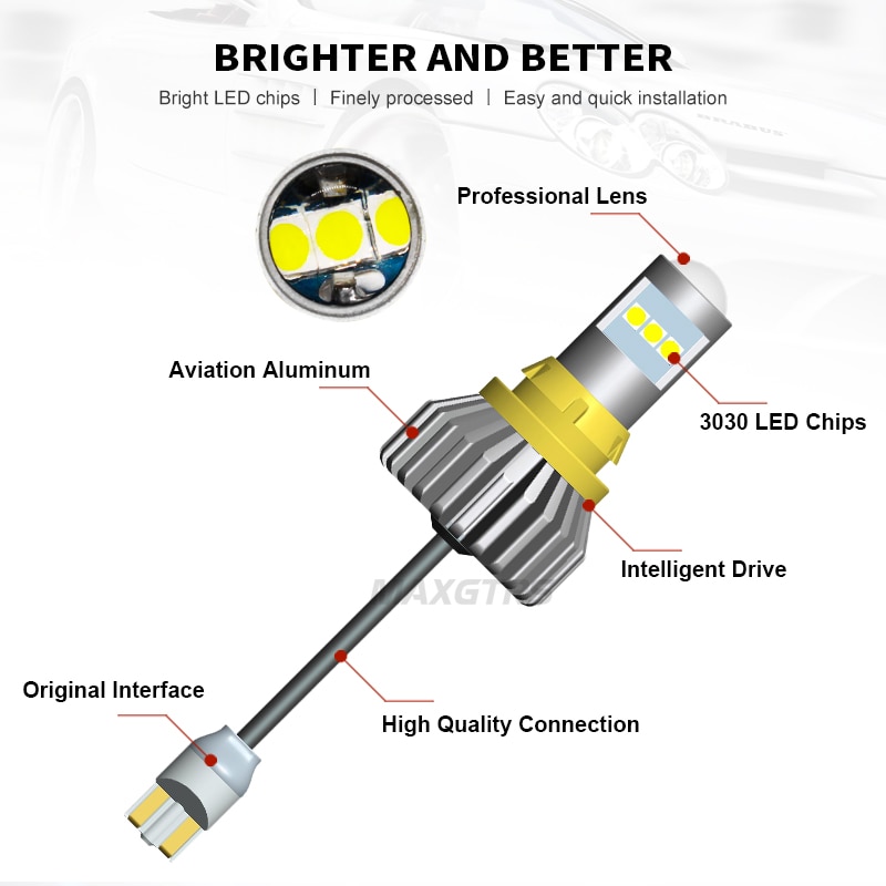 2x T15 LED 1156 BA15S 7440 W21W 3030 bombilla W16W marcha atrás LED lámpara luz Canbus 921 912 automóviles de copia de seguridad de señal de vuelta de luz de la lámpara