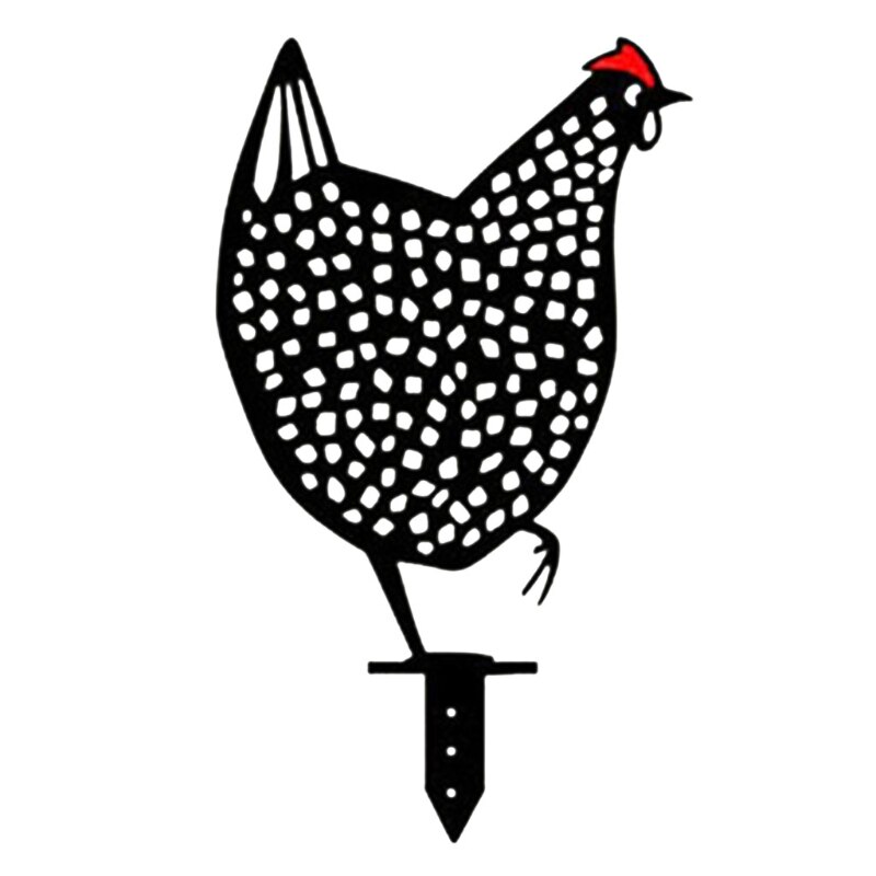 Gallo silueta Animal decoración de sombra de pelo estaca jardín jardinería decorar U90A: 1