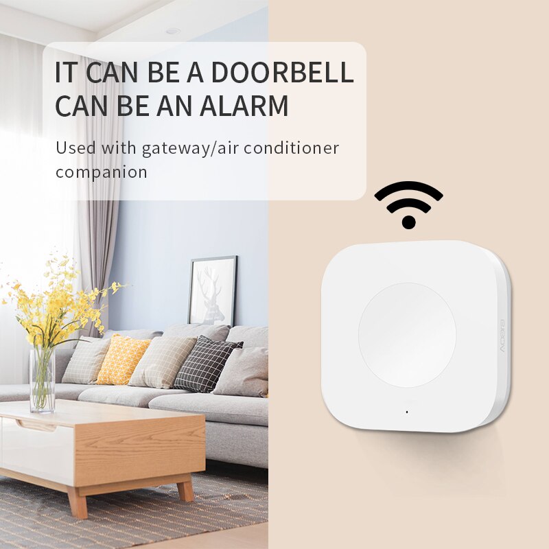 Xiaomi-Sensor Aqara Zigbee, miniinterruptor inalámbrico inteligente, conexión remota, botón de Control de una tecla, seguridad del hogar, Mihome Homekit