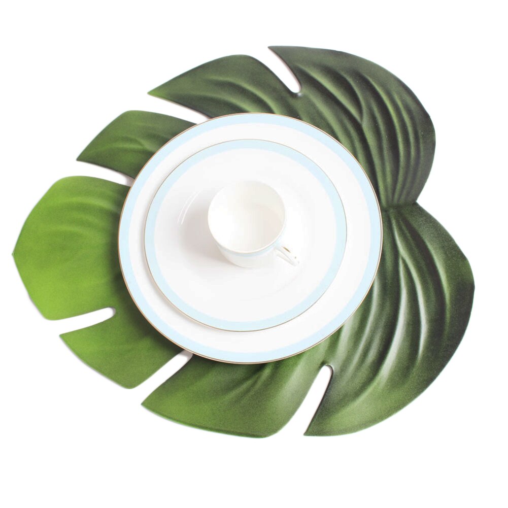 Artificial Plant Leaf EVA Waterproof Insulation Pad for Home Table Decoration SNO88: 4