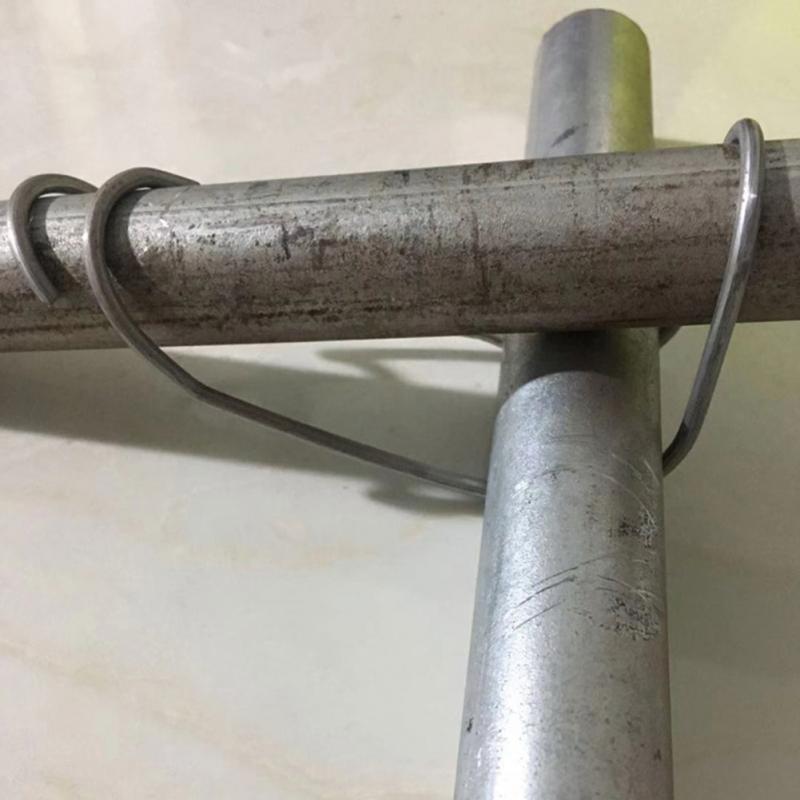 10pcs/set Steel Tools Vegetables Spring Wire Clip Flowers Home Connector Fixing Clamp For Greenhouse Pipe Support Plant Buckle