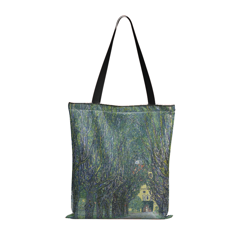 Borse Shopper in stoffa per pittura a olio per donna borsa pieghevole in tela per Shopping di grande capacità: style12