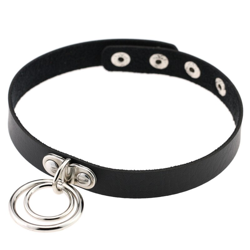 Gothic Punk Ketting Harajuku Multi Kleur Hart Met Lock Hanger Pu Lederen Choker Kraag Ketting Voor Vrouwen Meisjes Sieraden: 11