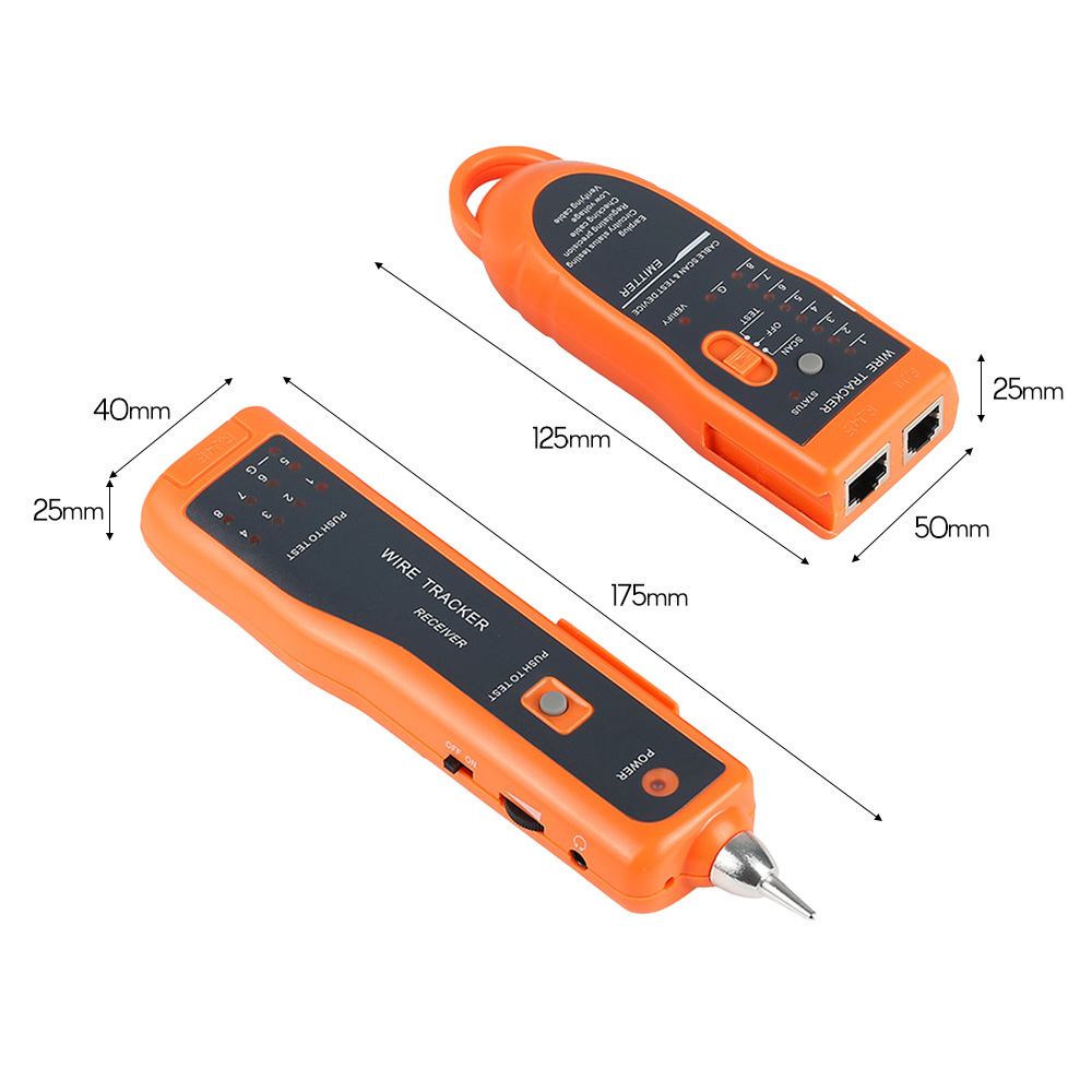 XQ-350 Multi-function Wire Tracking Meter Ethernet LAN Network RJ45 RJ11 Line Finder with Earphone for Network Line Test